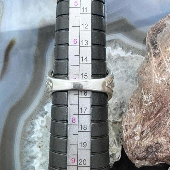 Carolyn Pollack Sterling Silver Oval White Jasper Decorated Ring For Women - Picture 10 of 10